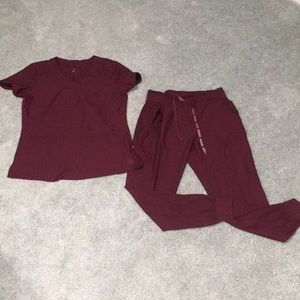 Wine Med Couture jogger set